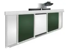 Рельсовая система для инт. доски 3000х1000(1500х1000х90) комби (маркер/мел)1