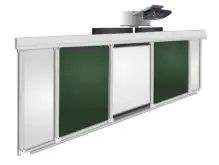 Рельсовая система для инт. доски 4000х1200(2000х1200х90) комби (маркер/мел)1