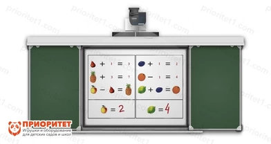 Рельсовая система для инт. панели 3000х1200(1500х1200х150) меловая
