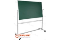 Поворотная магнитная эмалированная школьная доска 1500х1000 комби(мел\маркер)