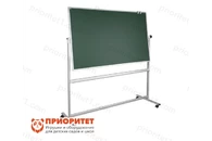 Поворотная магнитная эмалированная школьная доска 1500х1000 (меловая)