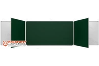 Пятиэлементная магнитная полимерная школьная доска 3000х1200 комби (мел\маркер)