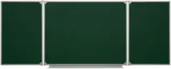 Трёхэлементная магнитная полимерная школьная доска 2400х1200 (меловая)1
