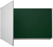 Двухэлементная магнитная полимерная школьная доска 1500х750 комби (мел\маркер)1