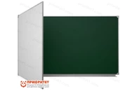 Двухэлементная магнитная полимерная школьная доска 2700х1200 комби (мел\маркер)
