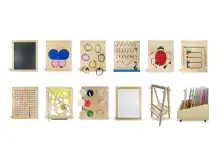 Набор тактильно-развивающих панелей «Счастливое детство» (напольное основание и ящик)1