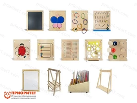 Набор панелей «Счастливое детство» (10 пан., настенное и напольное основание, тележка)