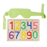 Тактильные цифры с повязкой для глаз1