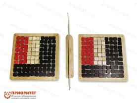 Настенная логическая игра Морской Бой с перегородкой и магнитами + запасные фигуры Настенная логическая игра Морской Бой с перегородкой и магнитами + запасные фигуры