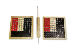 Настенная логическая игра Морской Бой с перегородкой и магнитами + запасные фигуры1