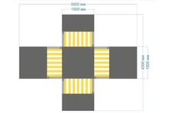 Имитация четырехстороннего перекрестка 5,5х,5,4 м1