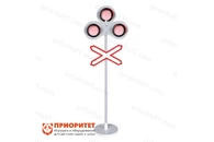 Набор светодиодных светофоров ЖД переезд 3 сигнала мобильный