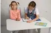 Стол «Классика» прямоугольный белый на телескопических ножках_1
