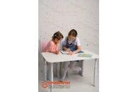 Стол «Классика» прямоугольный белый на телескопических ножках