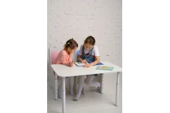 Стол «Классика» прямоугольный белый на телескопических ножках1