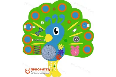 Бизиборд «Яркий павлин» Бизиборд «Яркий павлин»