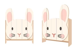 Шкаф 5-секционный с нишей под скамью Зайчик Шкаф 5-секционный с нишей под скамью Зайчик1