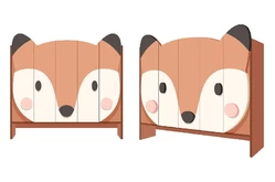 Шкаф 5-секционный с нишей под скамью Лисичка1