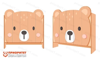 Шкаф 5-секционный с нишей под скамью «Медведь»