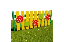 Забор «Божьи коровки в листиках»1