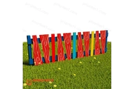 Забор «Мозаика» (Модель 3 Красное дерево)