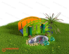 Игровая зона «Мостик и водоем»