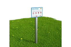 Стенд правил безопасности на площадке с опорой1