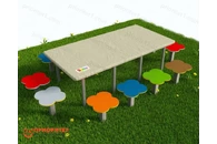 Стол для творчества «Большой прямоугольный стол со стульчиками»