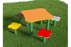 Стол для творчества с сиденьями «Квадратный стол»1