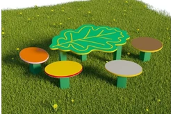 Стол для творчества с сиденьями «Дубовый лист»1