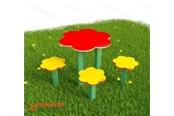 Стол для творчества с сиденьями «Цветы»