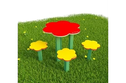 Стол для творчества с сиденьями «Цветы»1