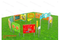 Дидактическая площадка «Любознайкино» Мини. 16 игровых модулей