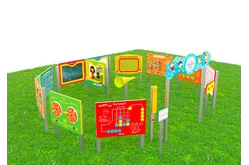 Дидактическая площадка «Любознайкино» Мини. 16 игровых модулей1