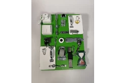 Игрушка бизиборд Компакт 30х40 см с часами / на стену1