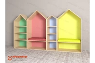 Стеллаж с посадочным местом Домик