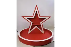 Патриотический стенд Звезда на площадке1