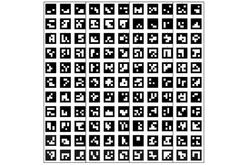 Поле aruco-меток, не бликующая поверхность, 100 меток1