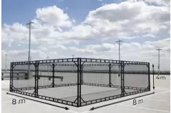 Полетная зона 8х8х4 м огражденная защитной сеткой1