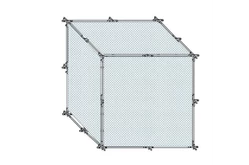Сетчатый куб 3х3х2,5м для тестовых полётов в защищённом пространстве1