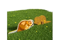 Двусторонний модуль с сенсорными элементами «Тактильный топиарий Бобр»