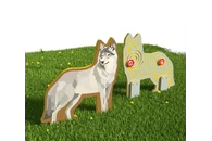 Двусторонний модуль с сенсорными элементами «Тактильный топиарий Волк»