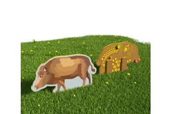 Двусторонний модуль с сенсорными элементами «Тактильный топиарий Кабан»1