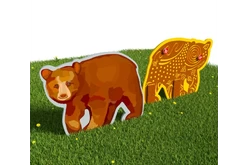 Двусторонний модуль с сенсорными элементами «Тактильный топиарий Медведь»1