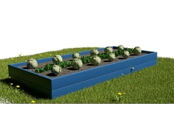 Вечная грядка прямоугольной формы из толстых брусков1