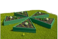 Вечная грядка в виде солнца 5 лучей из толстых брусков