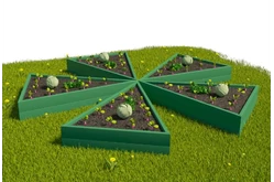 Вечная грядка в виде солнца 5 лучей из толстых брусков1