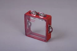 Бубен из массива березы с натяжкой, D 15 см. тонированный1