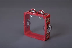 Бубен из массива березы с натяжкой, D 15 см. с росписью1