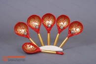 Ложки веерные Пятерка с бубенцами Мастерская Сереброва